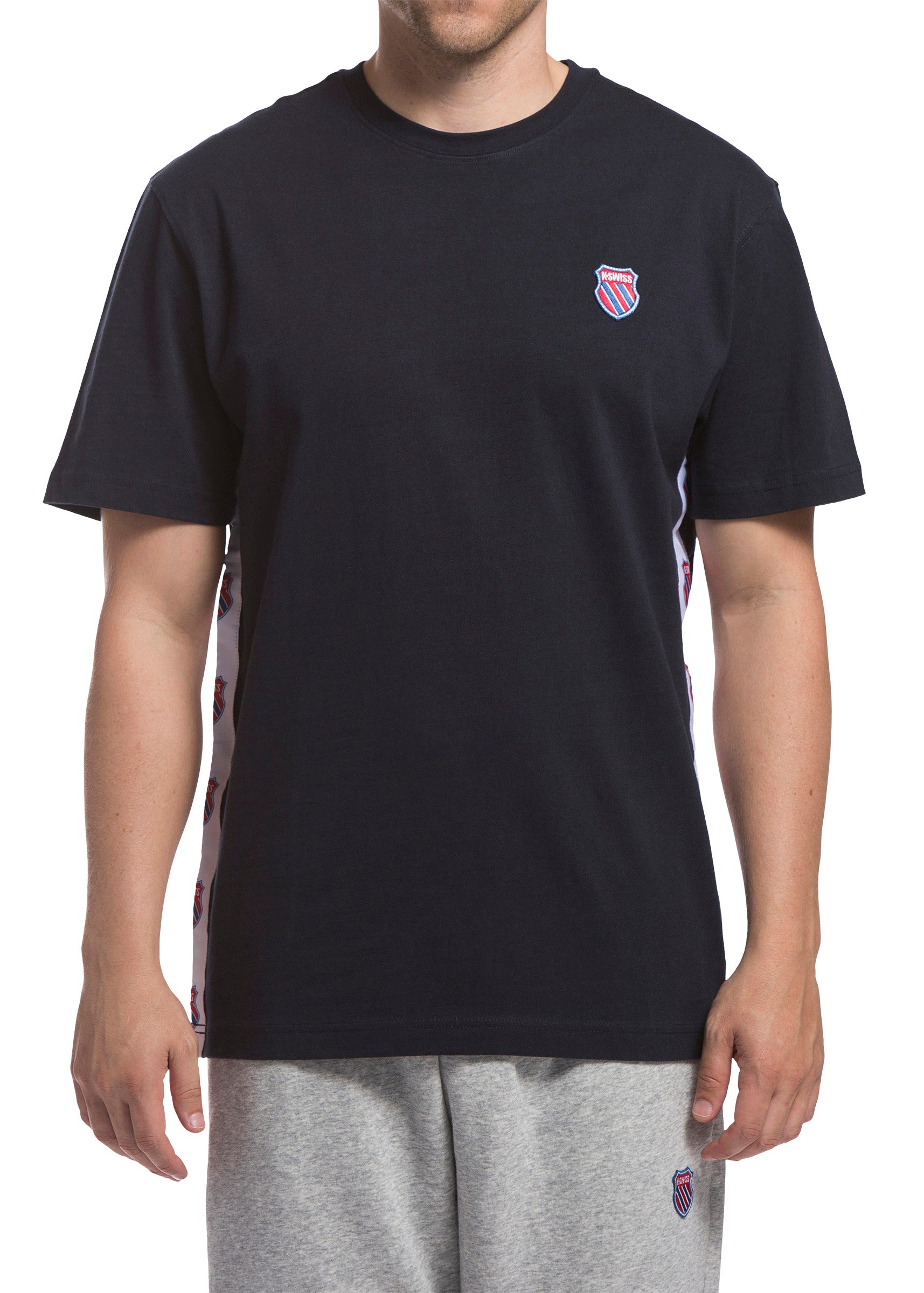 102438-400 men's navy badged tee