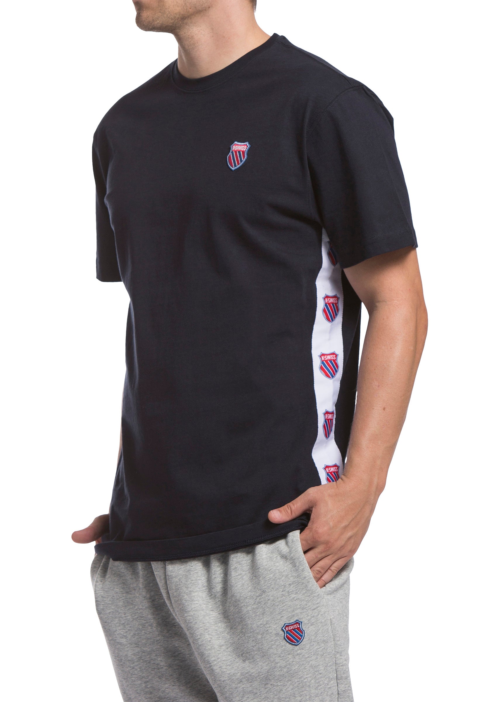 102438-400 men's navy badged tee