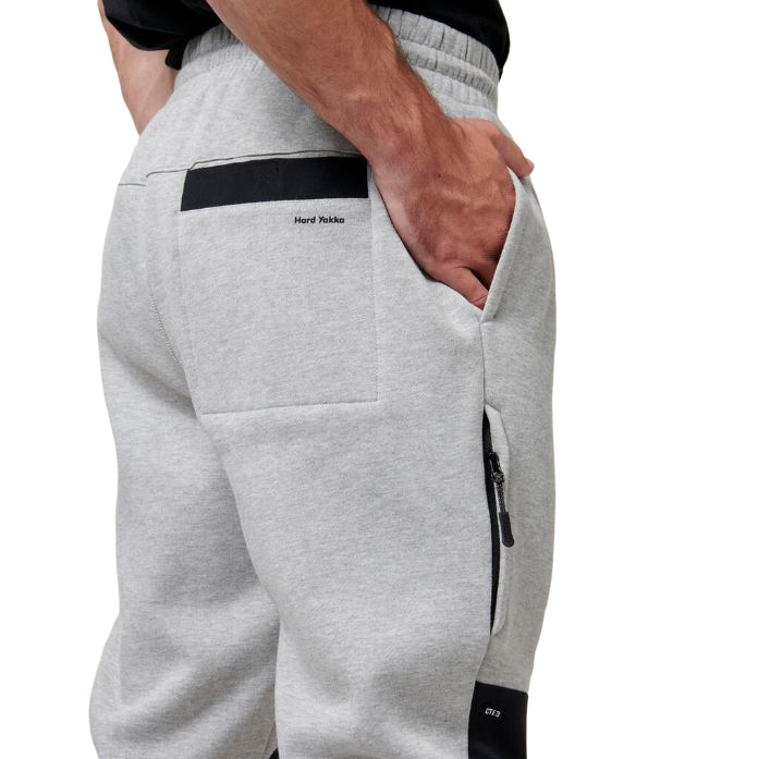 3-pack Mens Hard Yakka Xtreme Jogger Fleece Trackie Pant Grey - Buy Now!