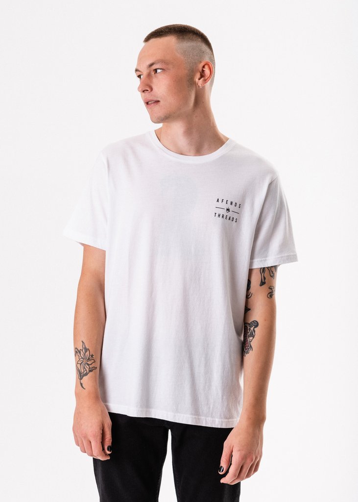 Afends White Standard Fit Tee - M183010