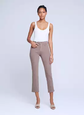 Agency - Alexia High Waist Crop Cigarette Jeans - Deep Taupe.