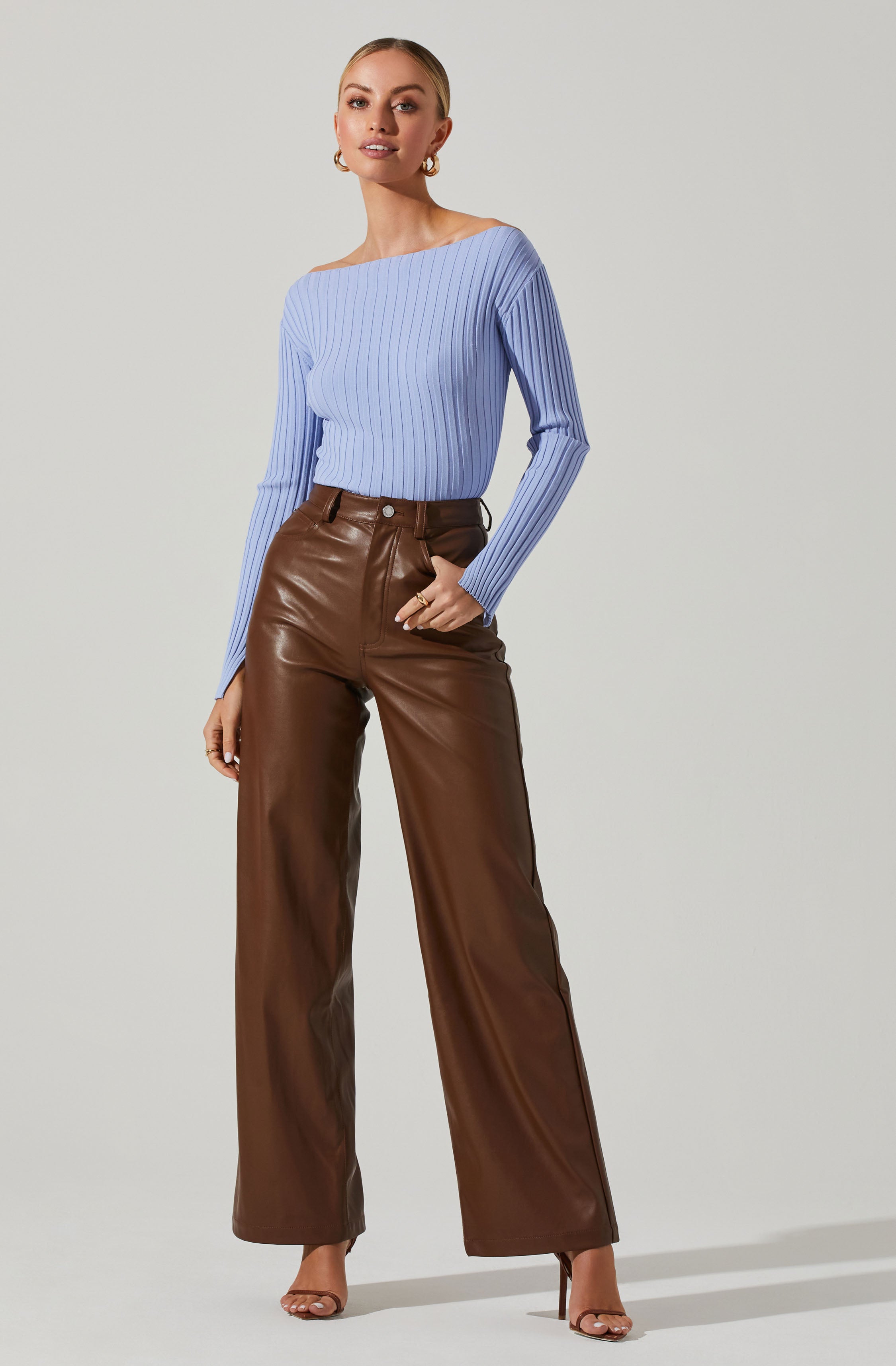 Alessandra Ribbed Off Shoulder Sweater - Shop Now