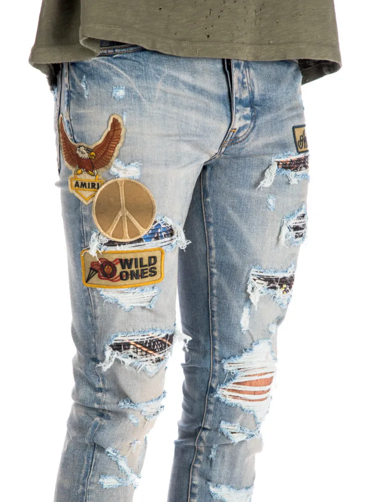 Credomen Amiri Biker Patch Jeans