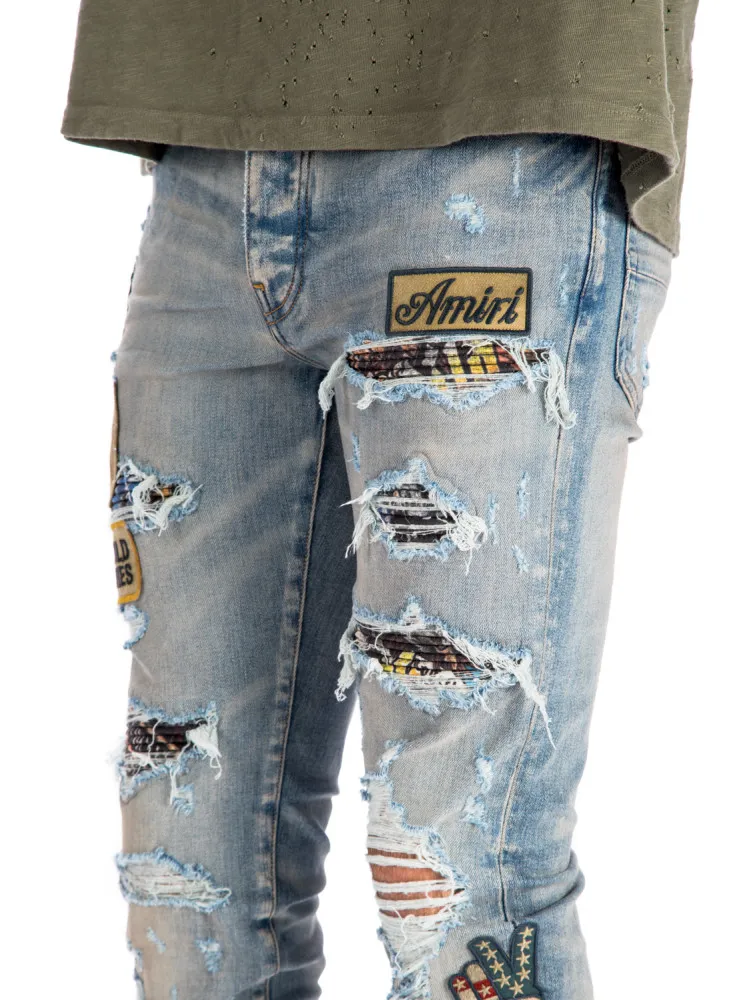 Credomen Amiri Biker Patch Jeans