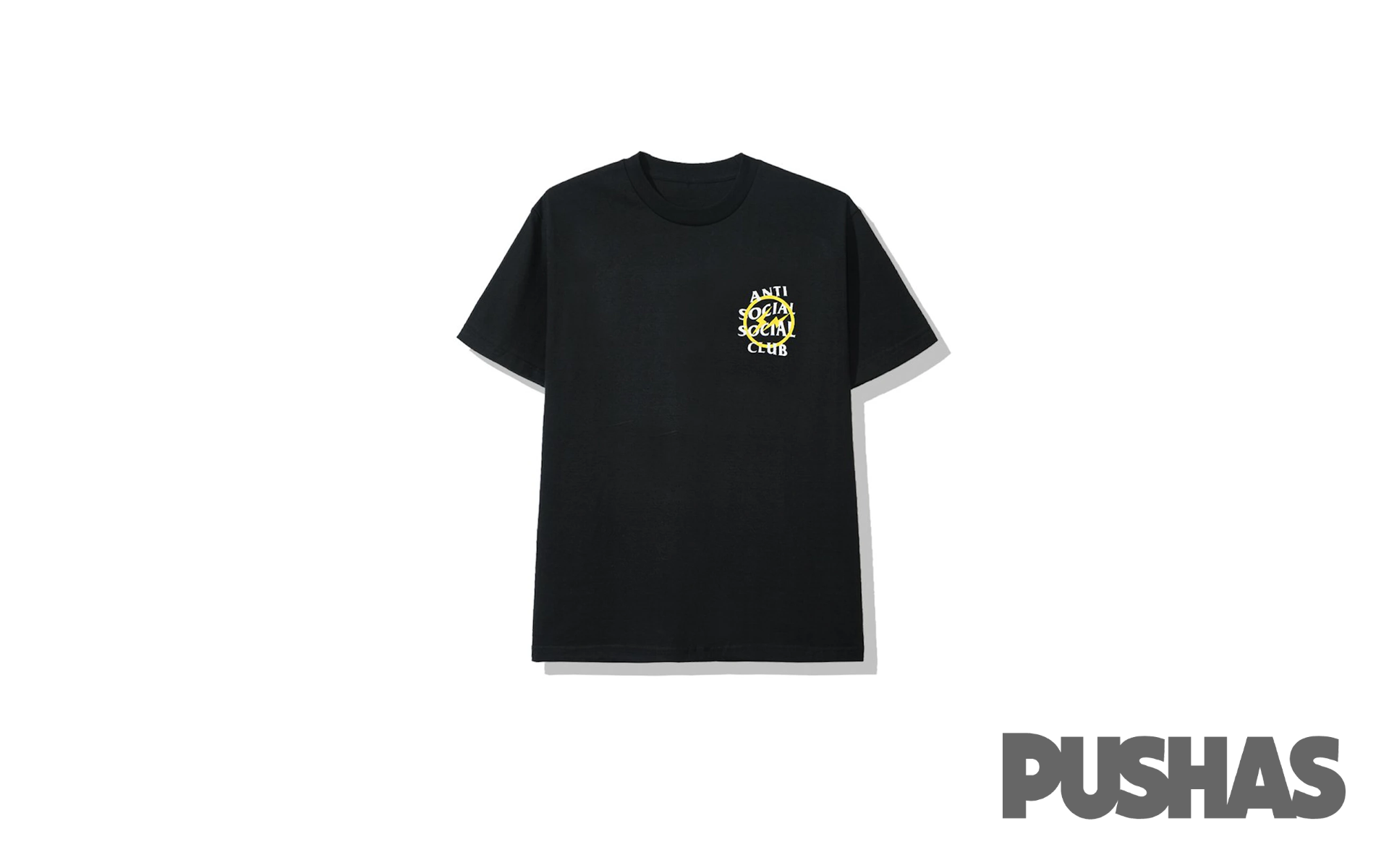 Anti Social Social Club x Fragment Yellow Bolt T-Shirt FW19 'Black' - Shop Now