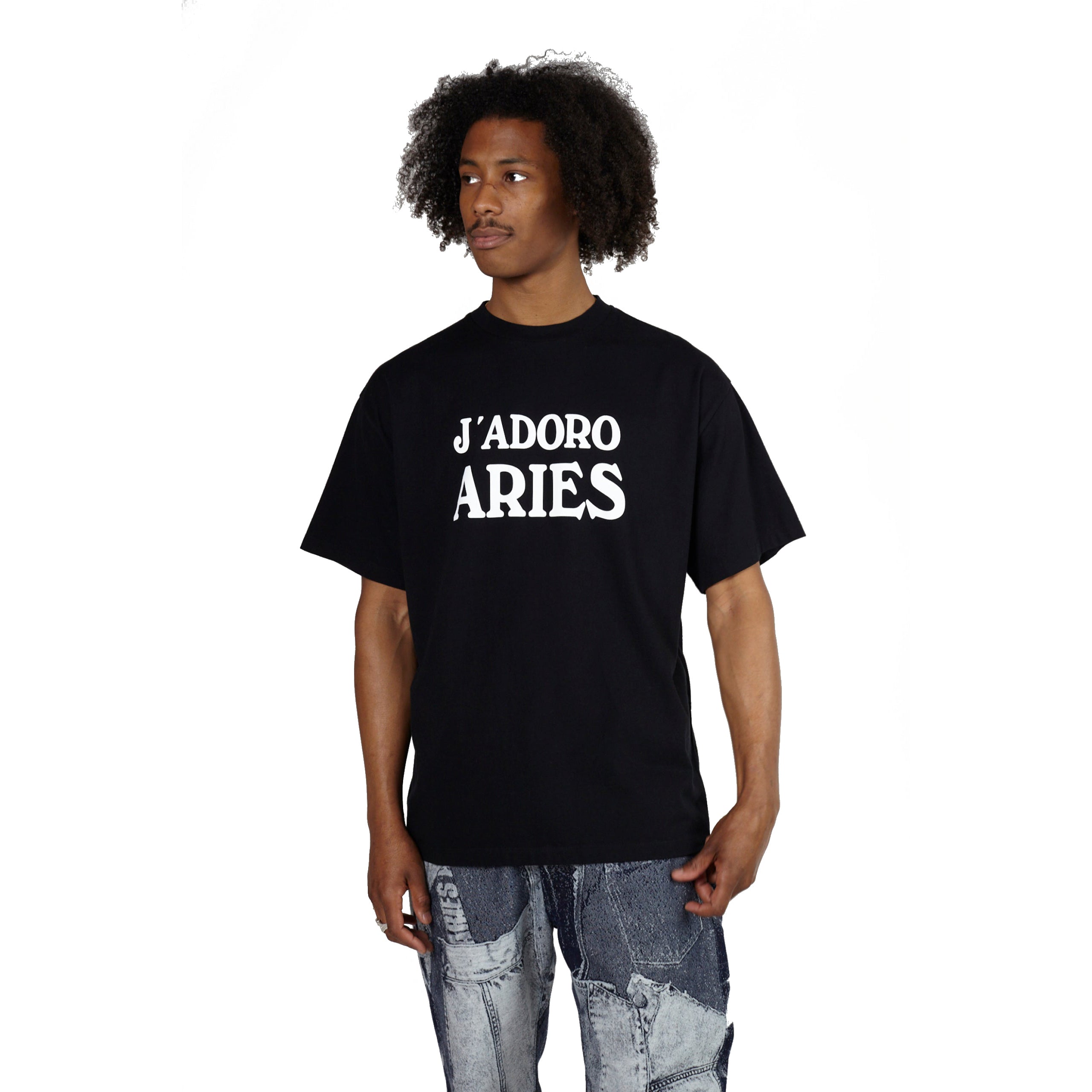 Aries black short sleeve tee - top pick for fashion-forward individuals.