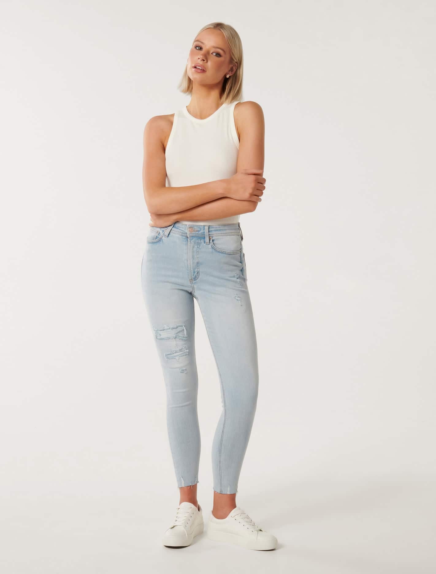 Ashley Ankle Skinny Jeans Mid-Rise