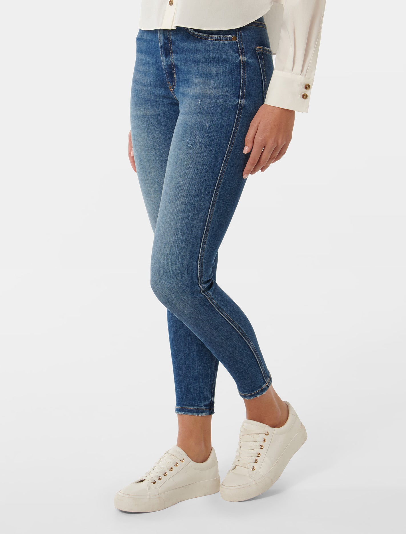 Ashley Mid-Rise Ankle Skinny Denim Jeans