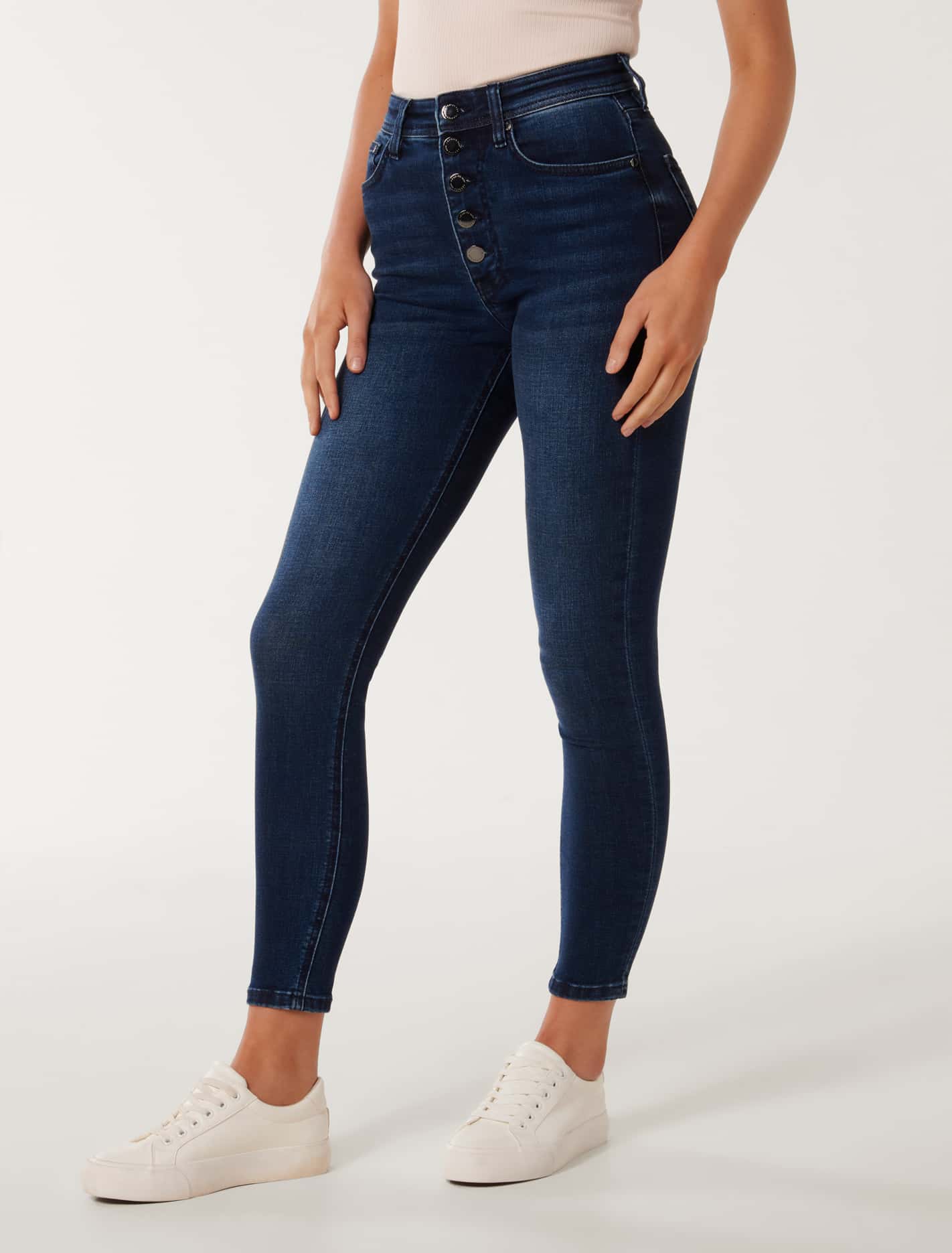 Ashley Mid-Rise Skinny Ankle Jeans