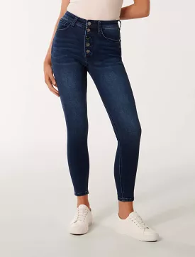 Ashley Mid-Rise Skinny Ankle Jeans