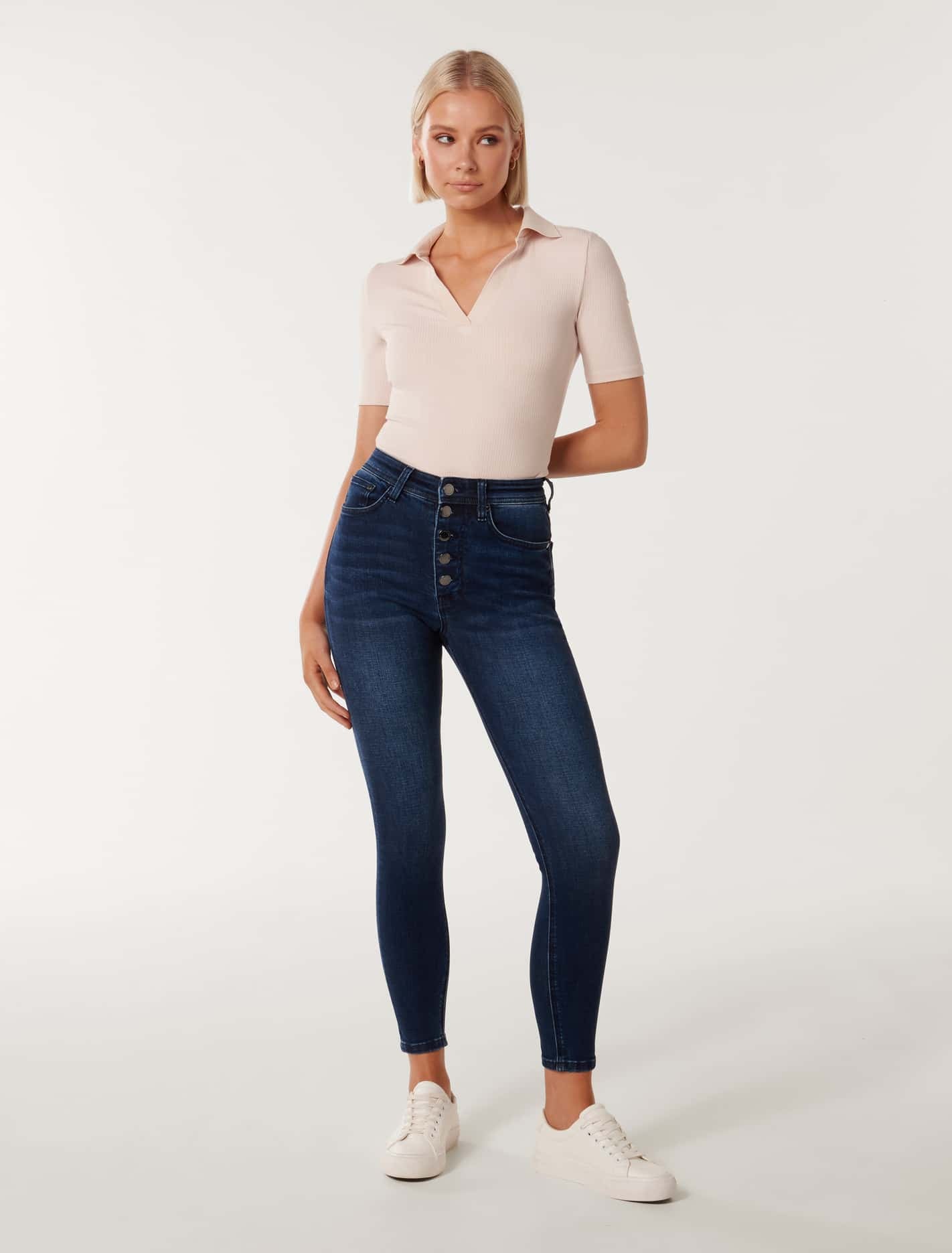 Ashley Mid-Rise Skinny Ankle Jeans