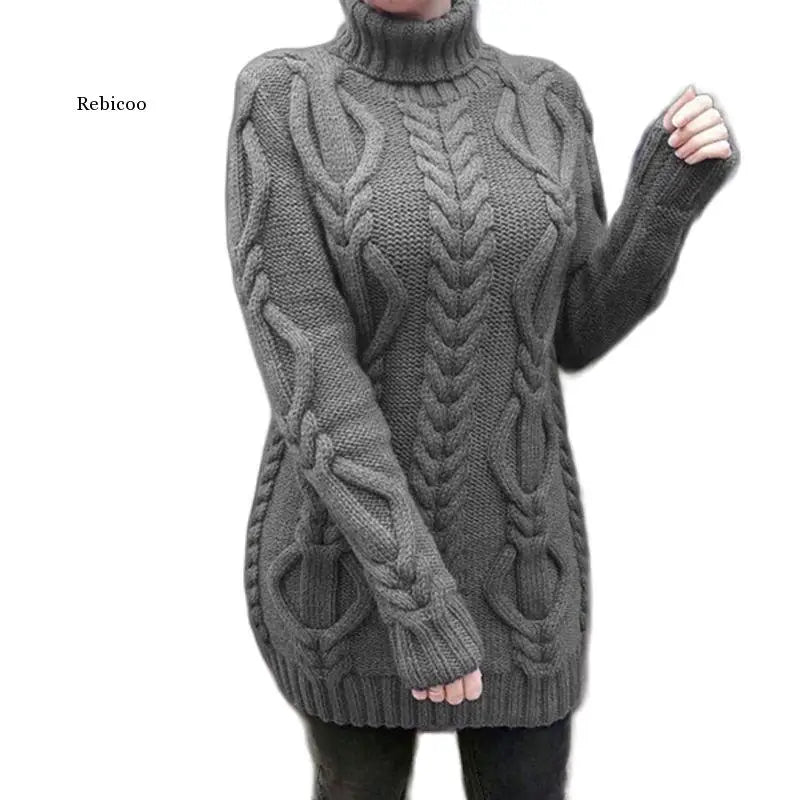 Ashore Autumn Winter Thickened Lapel Retro Thick Women's Sweater