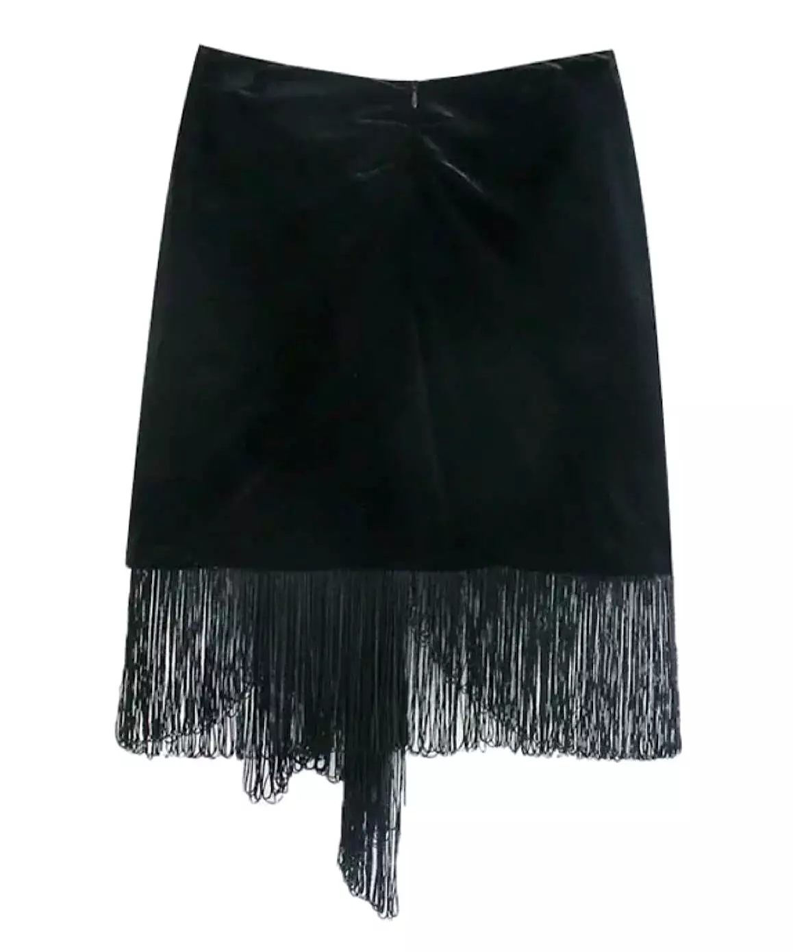 asymmetrical tassel skirt