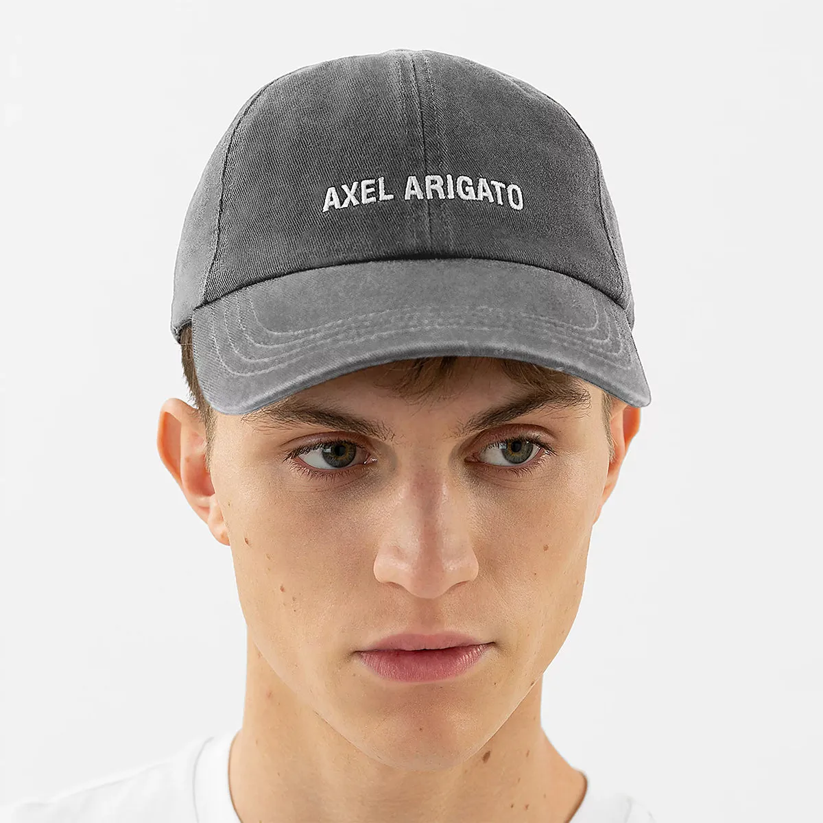 Axel Arigato - Washed Black Logo Cap.