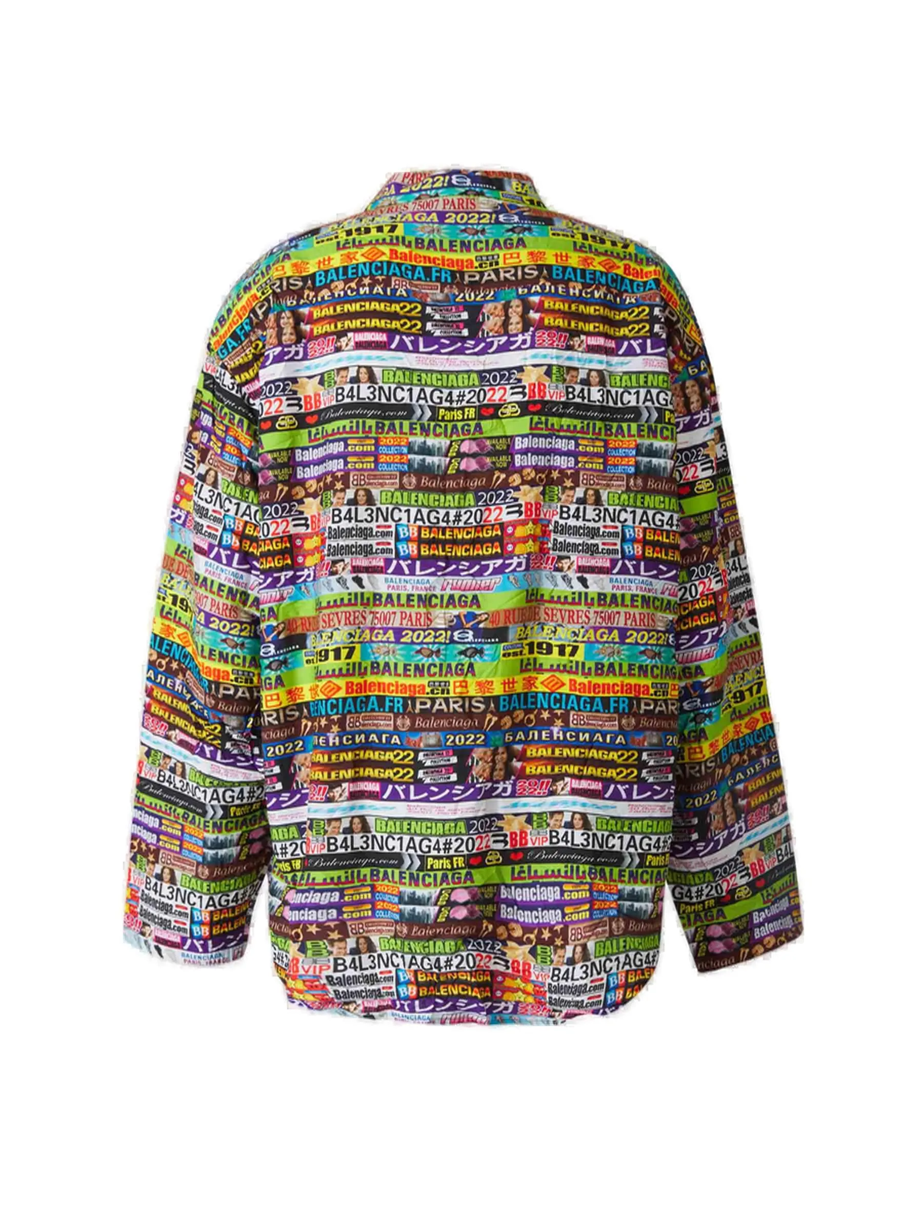 Balenciaga All-Over Print Long-Sleeve Shirt