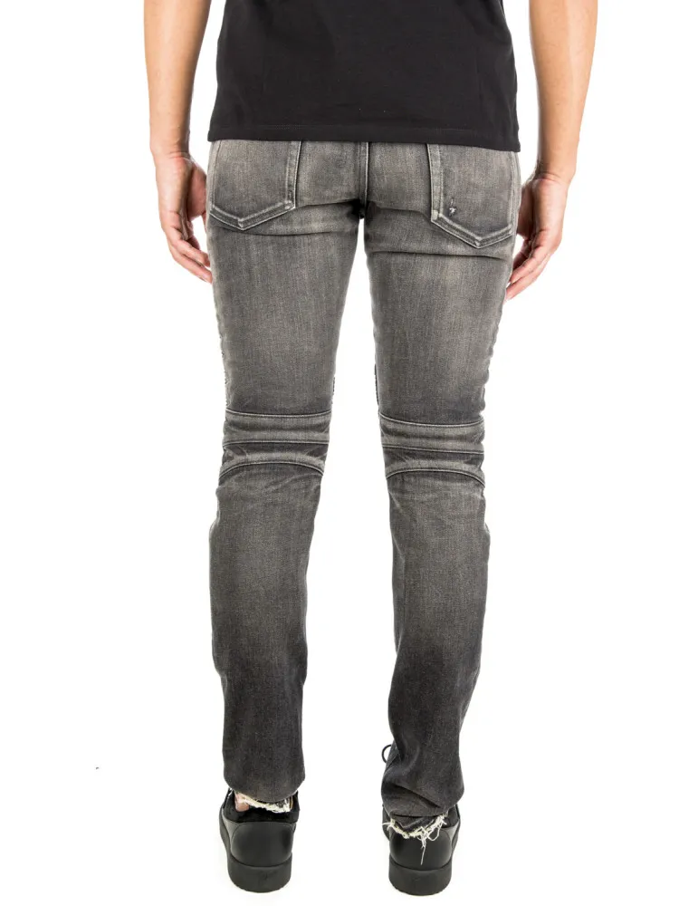 Balmain distressed biker jeans | Credomen