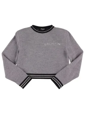 Balmain Logo wool knit sweater - Shop Now