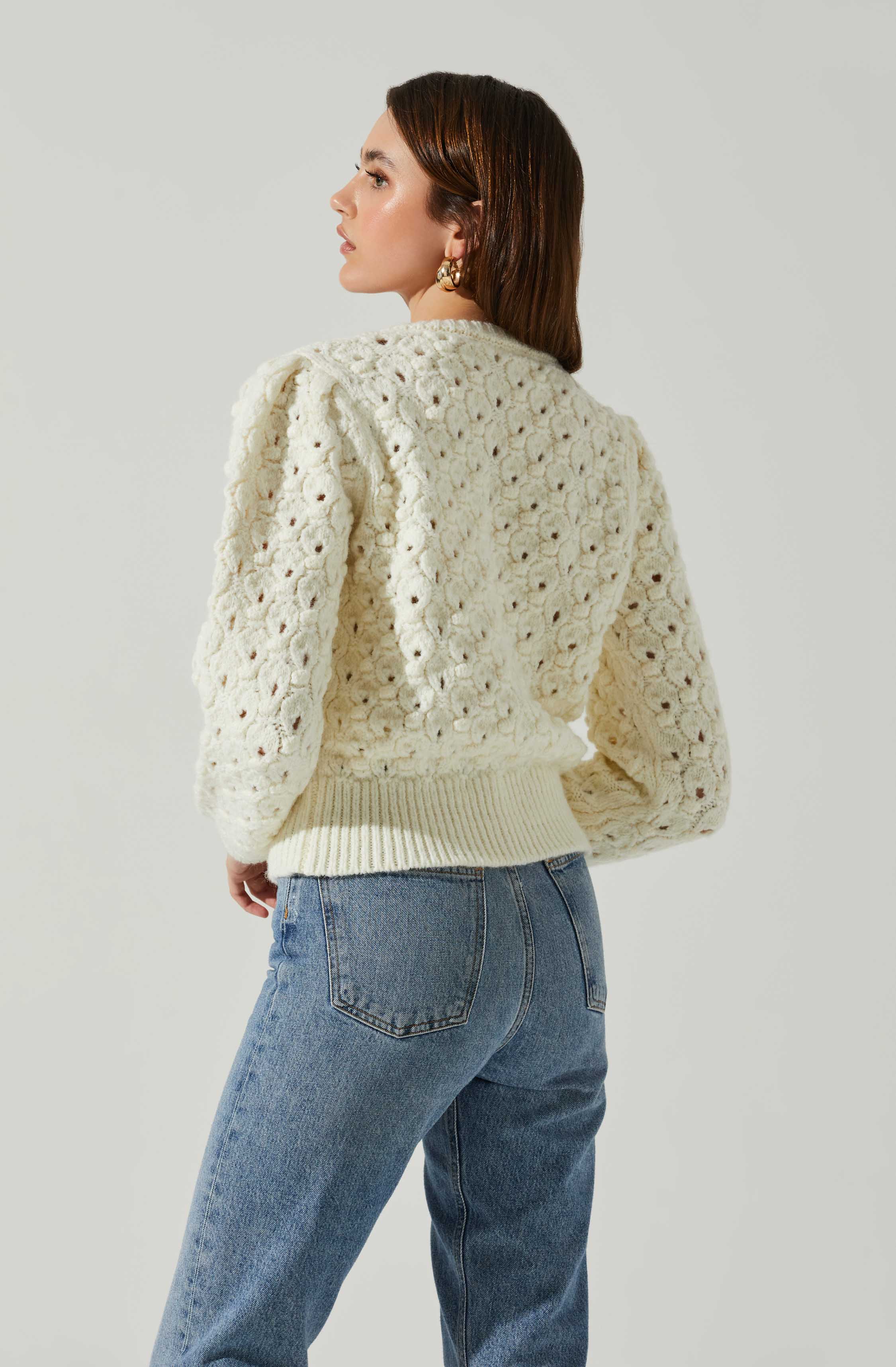 Bianca V Neck Pointelle Sweater - Search Engine Optimized Product Title Result