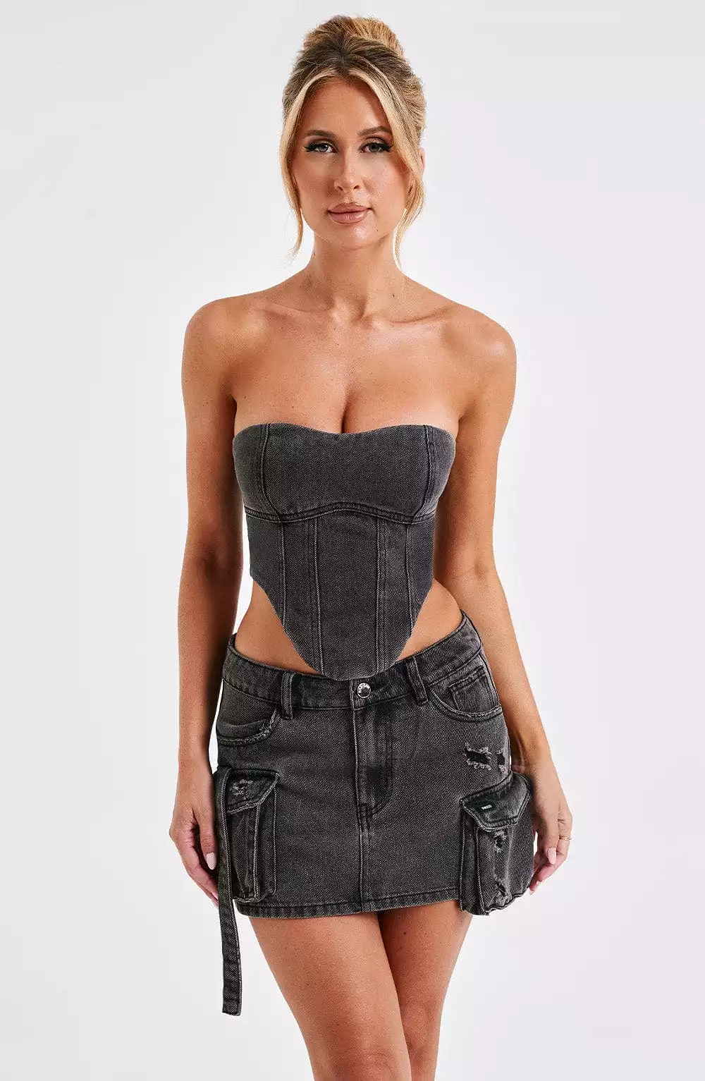 billie mini skirt black wash - google seo