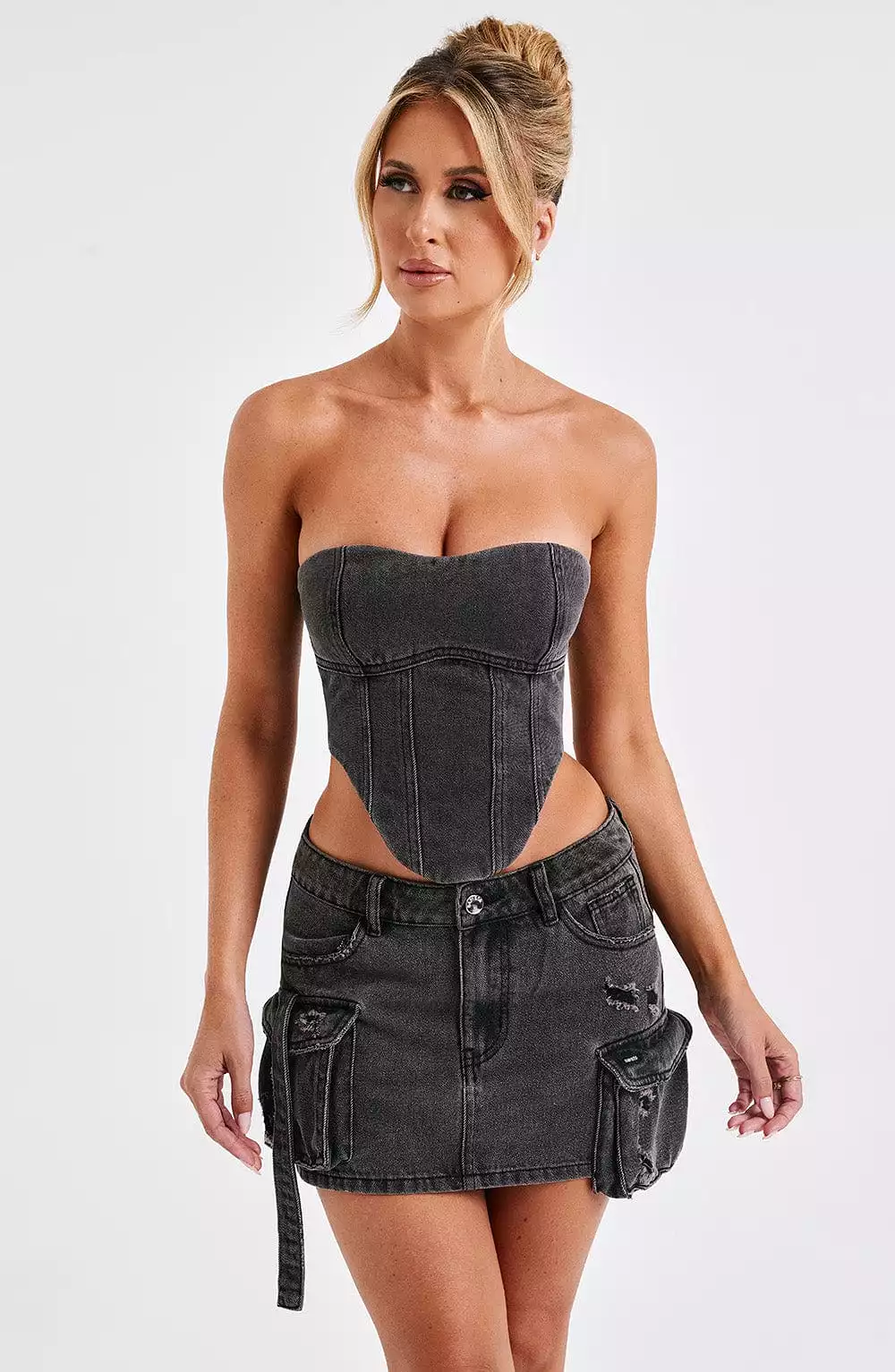 billie mini skirt black wash - google seo