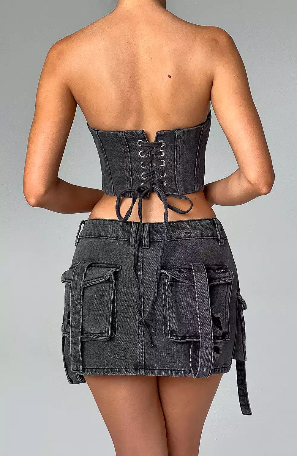 billie mini skirt black wash - google seo