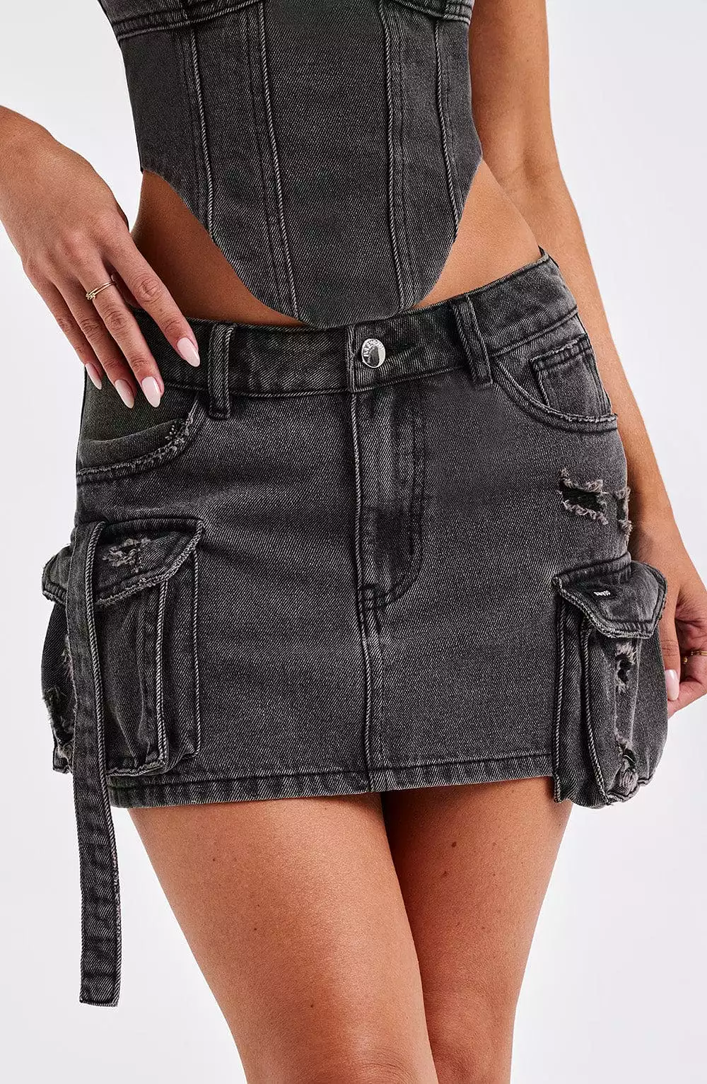 billie mini skirt black wash - google seo