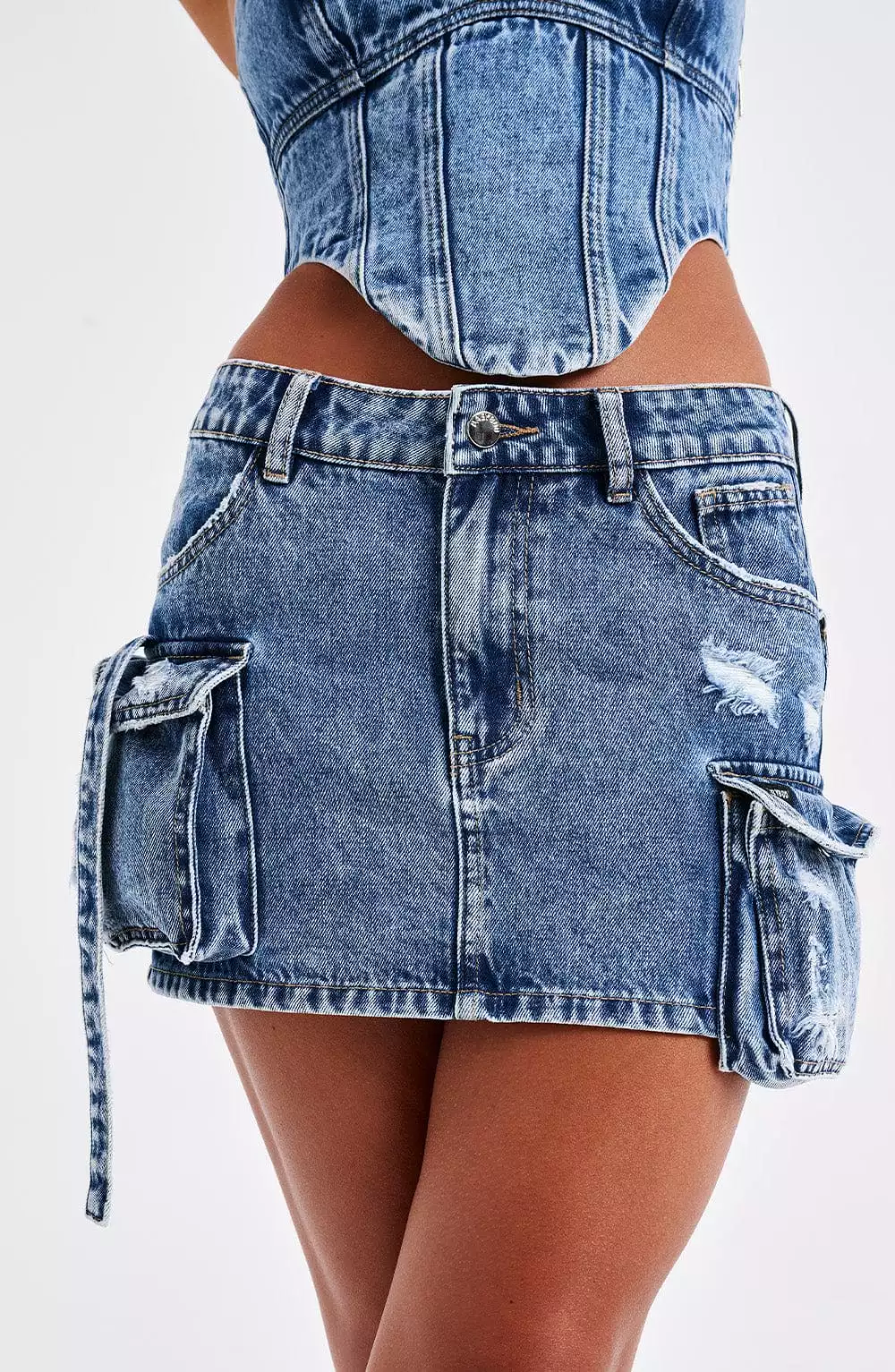 Billie Mini Skirt - Dark Wash - Get it now!