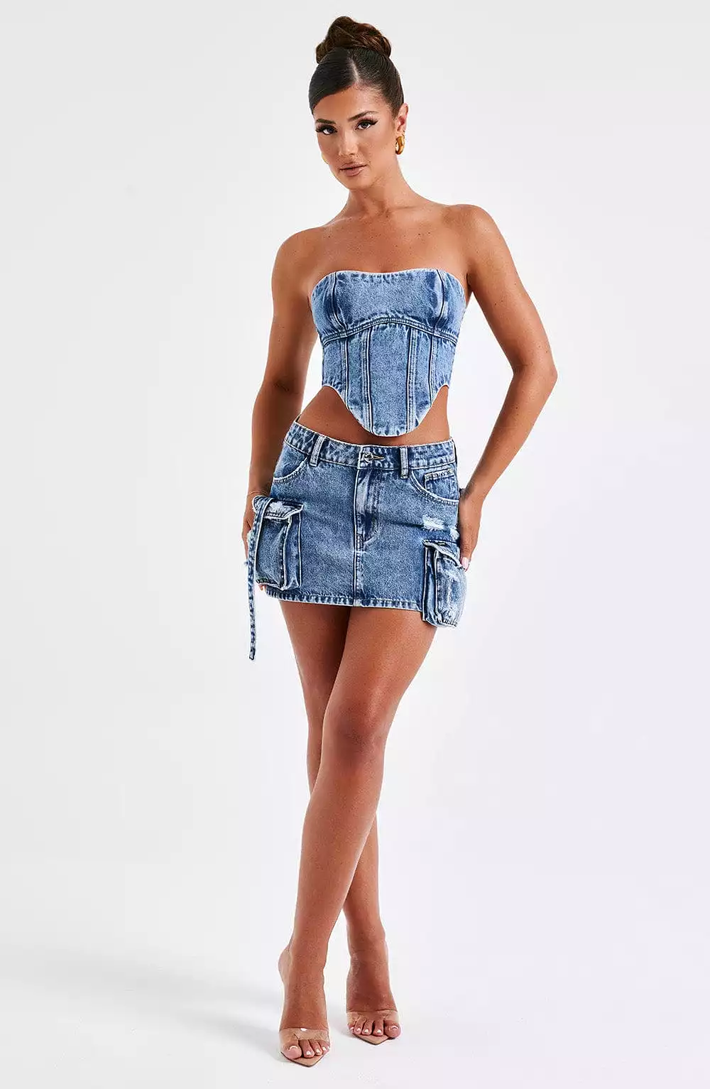 Billie Mini Skirt - Dark Wash - Get it now!