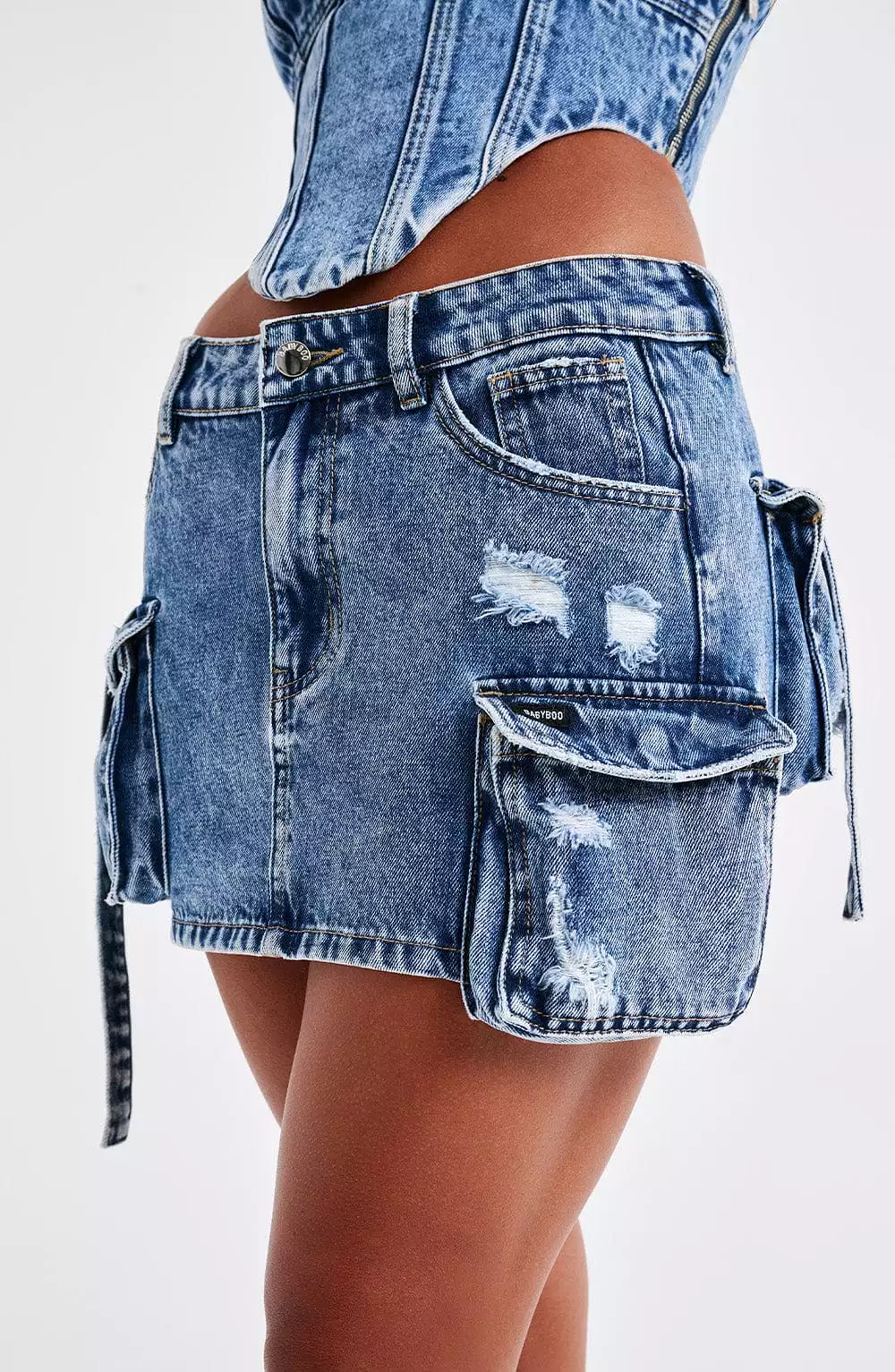 Billie Mini Skirt - Dark Wash - Get it now!