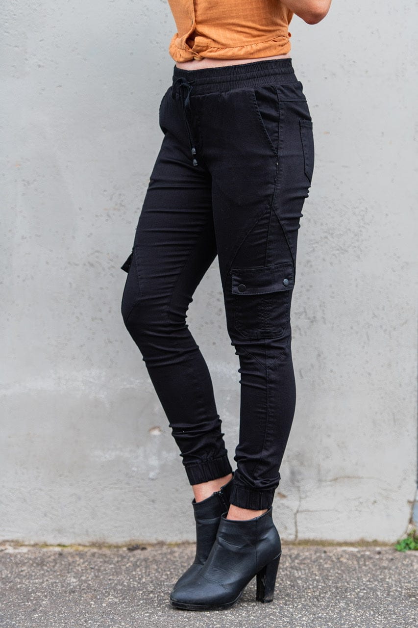 Black cargo jogger with cuff - Country Denim Australia