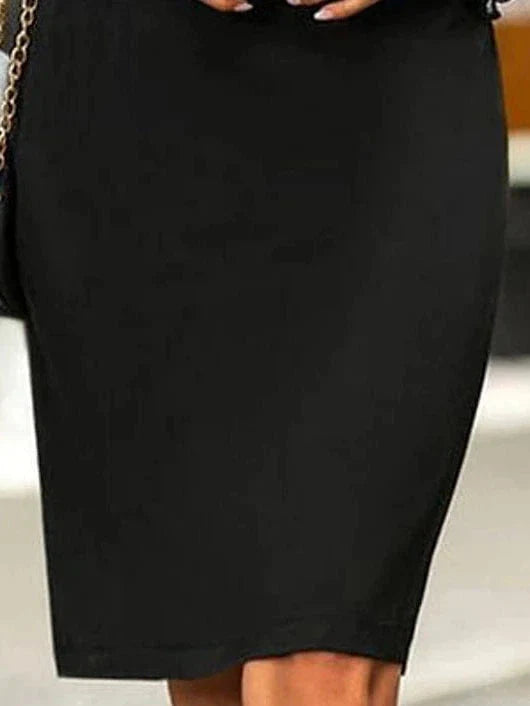 Black Lace Sheath Dress: Long Sleeves, V-Neck - Top Result