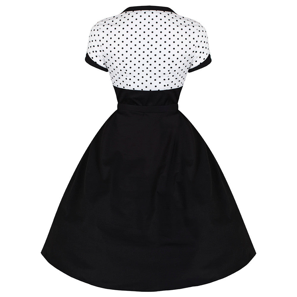 Black Polka Dot Swing Dress