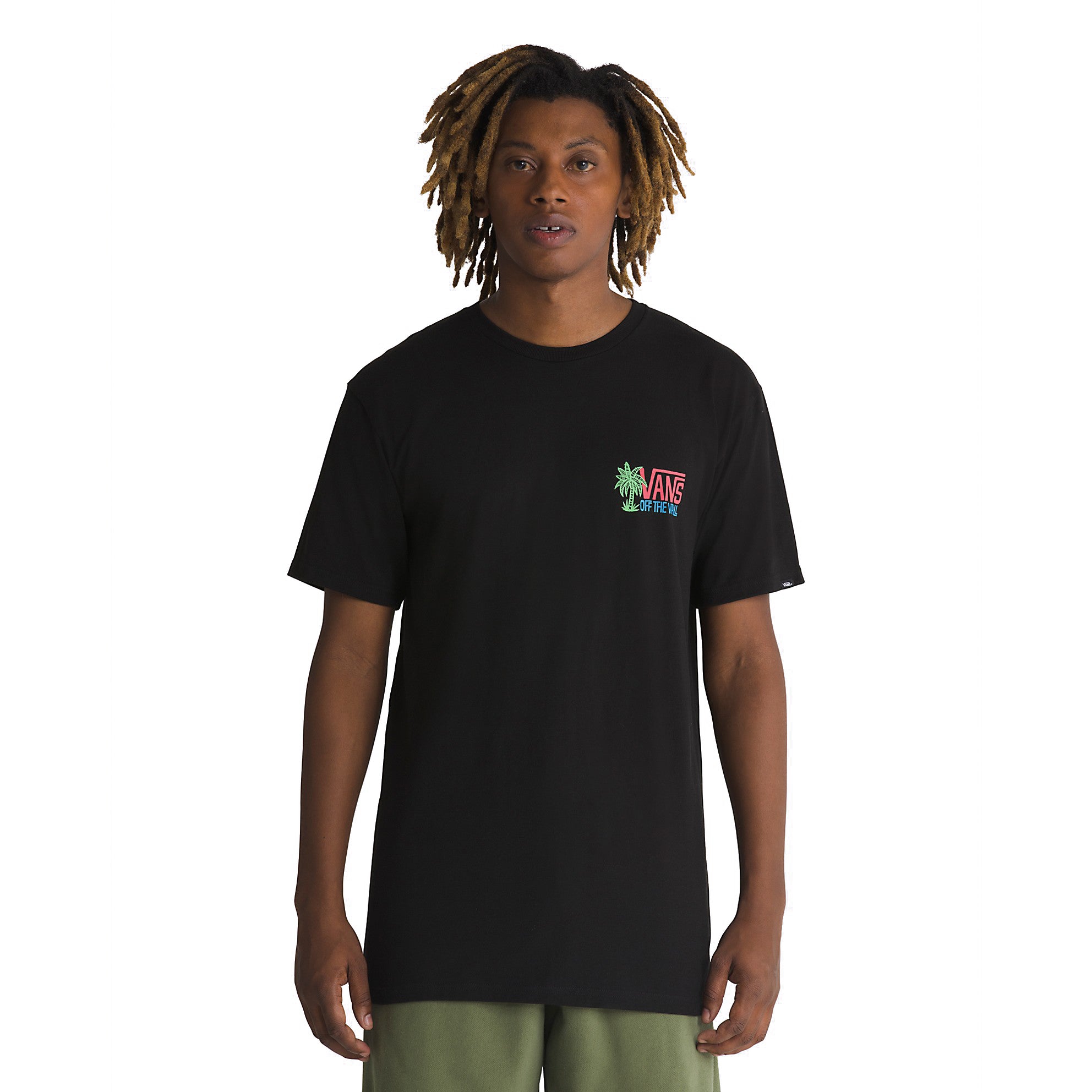 Black Vans Palm Lines Short Sleeve Tee