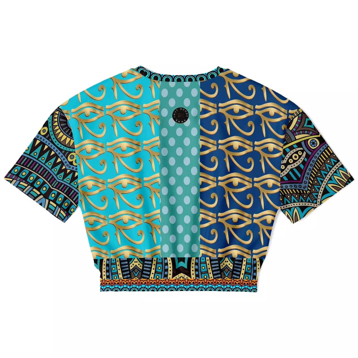 Blessings Eye Short Sleeve Cropped Sweater