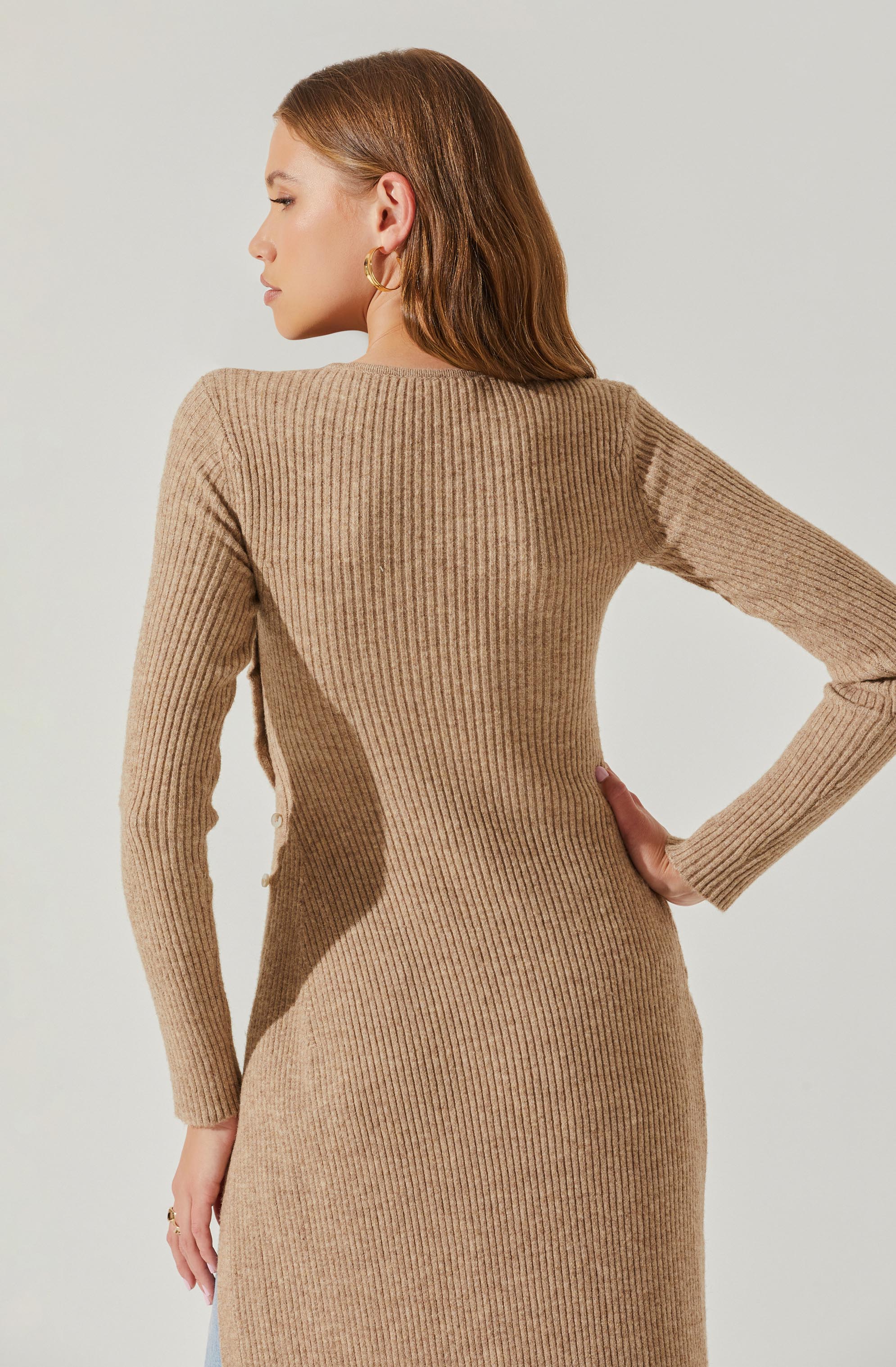 Bray Ribbed Sweater with High Slit - Shop Now!