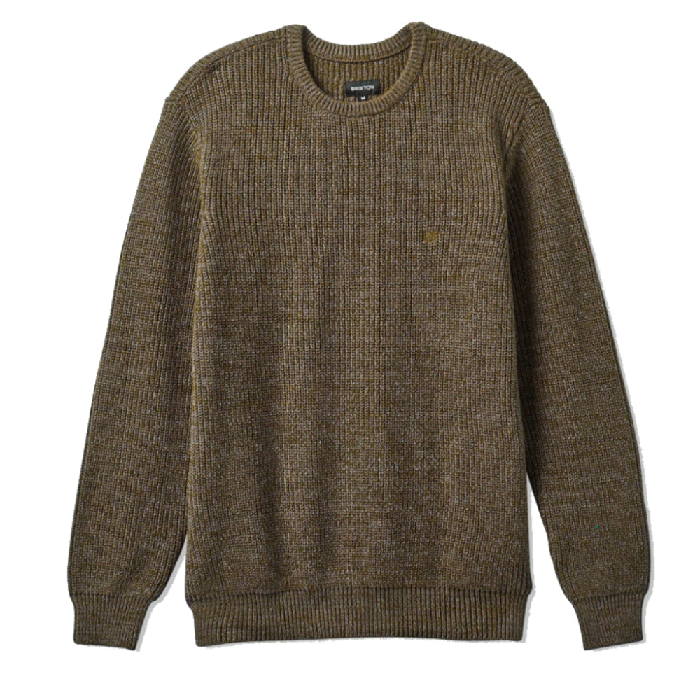 Brixton Heather Brown Crew Sweater