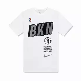 Brooklyn Nets NBA White Block T-Shirt