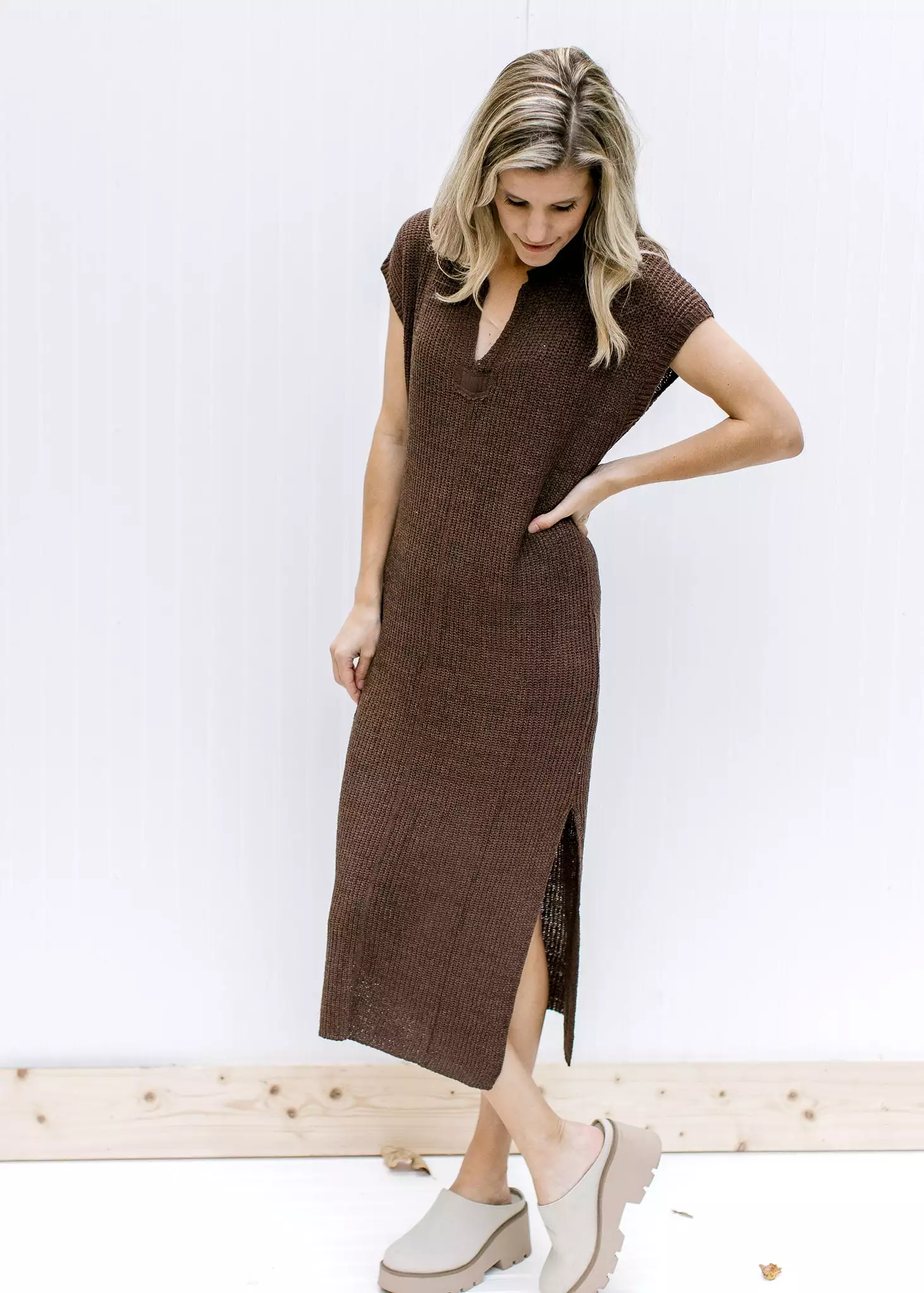 Brown Sweater Dress