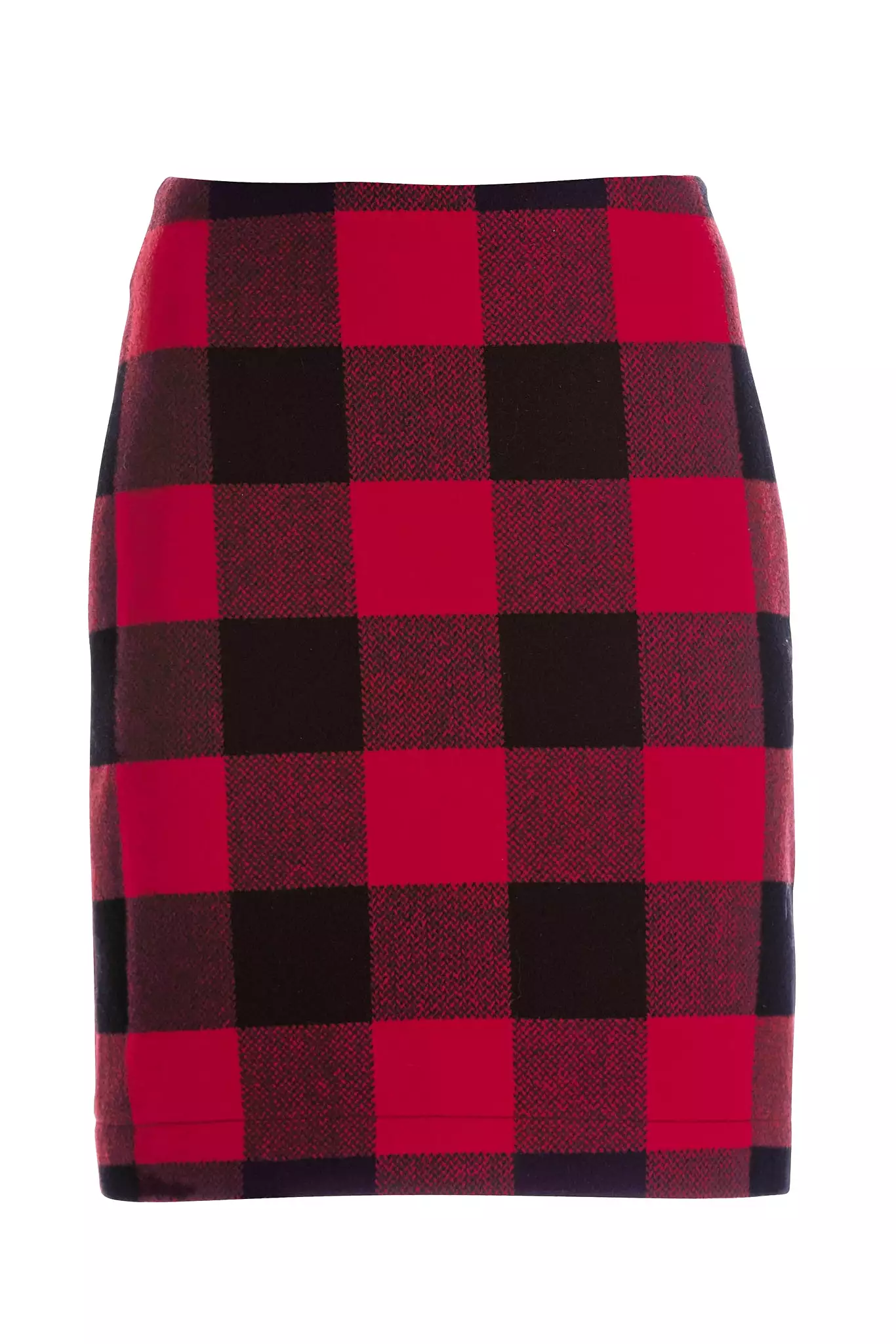 Buffalo Check Red/Black Above The Knee Skirt