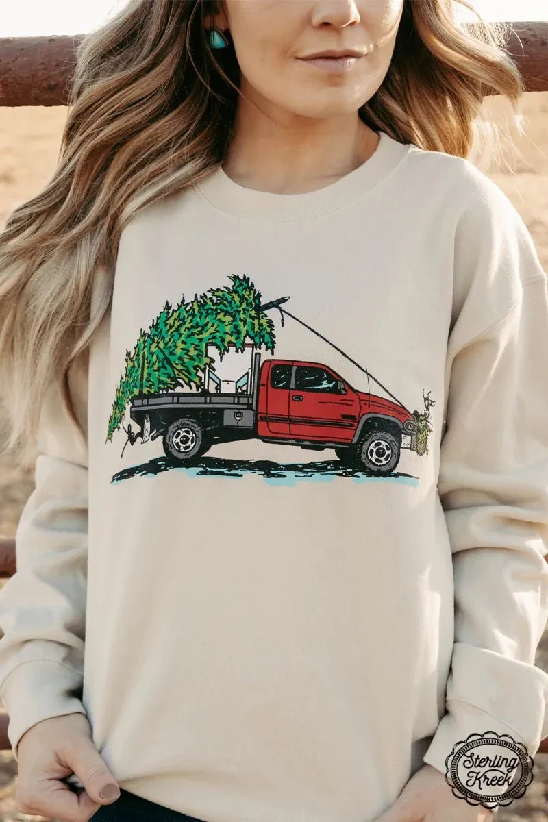 Christmas Cake Wagon Sweater