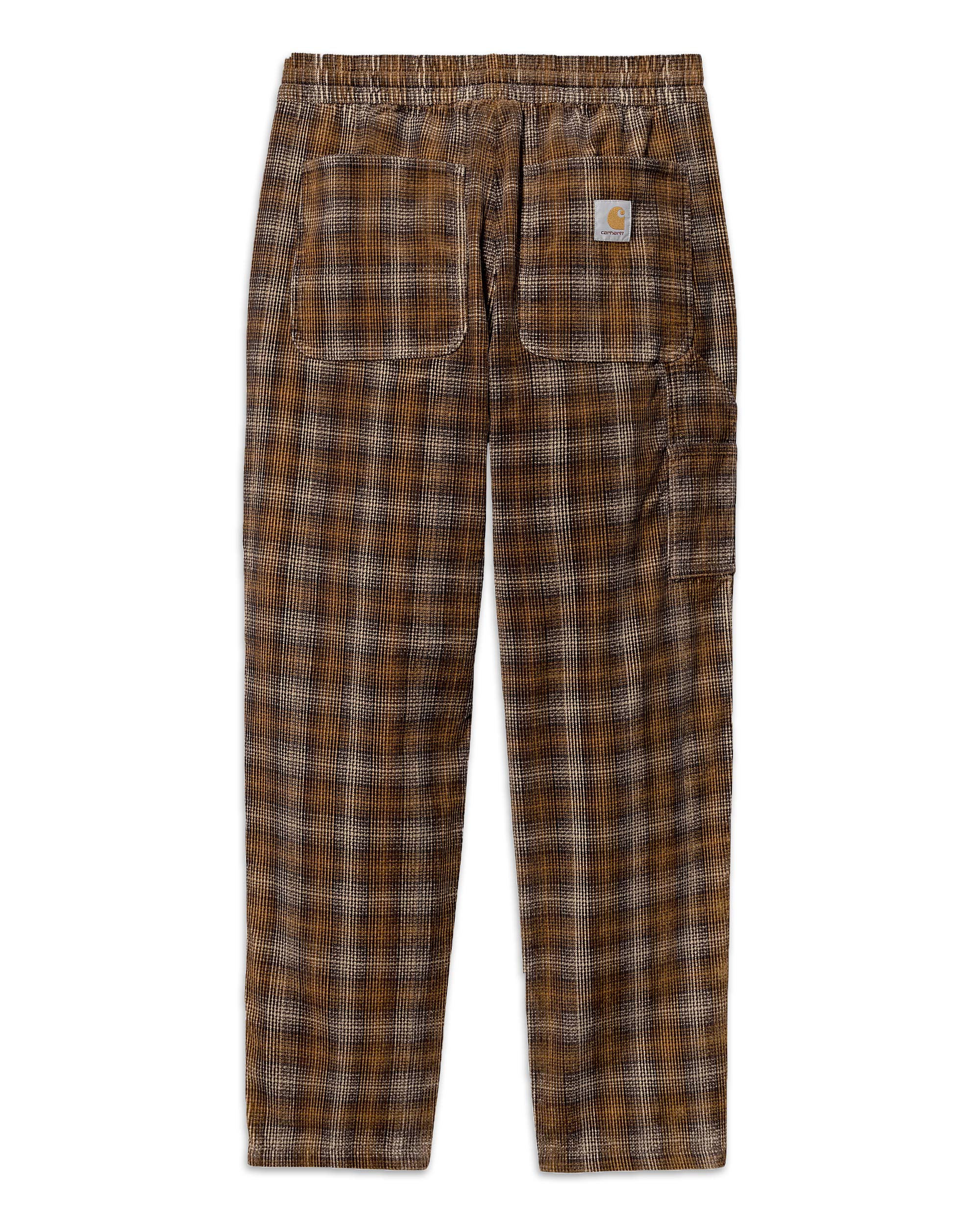 Carhartt Wip Flint Pant Wiley Check Hamilton Brown Rinsed