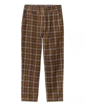 Carhartt Wip Flint Pant Wiley Check Hamilton Brown Rinsed