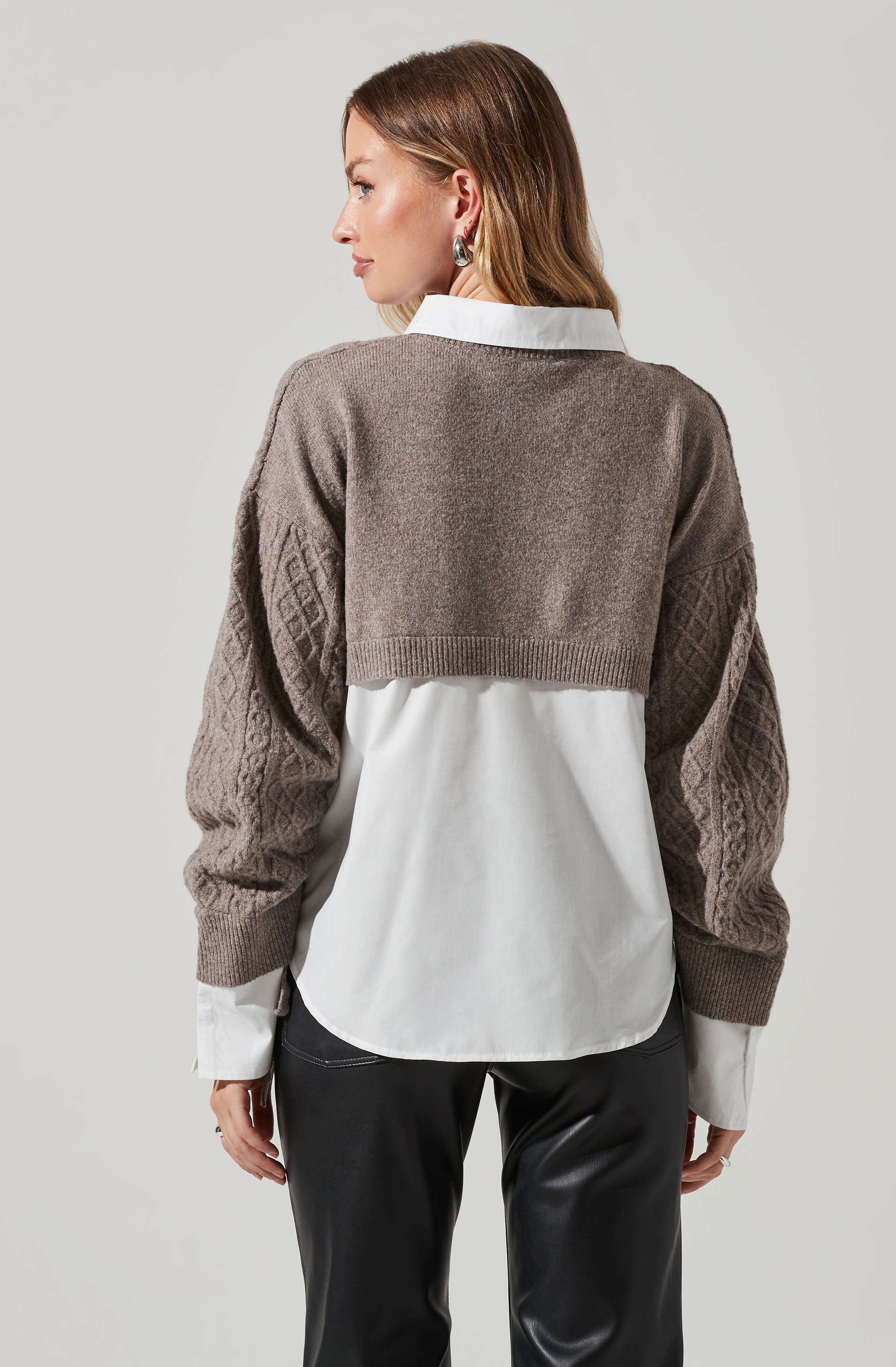 Carol Mixed-Media Sweater - Best Price and Promotion!