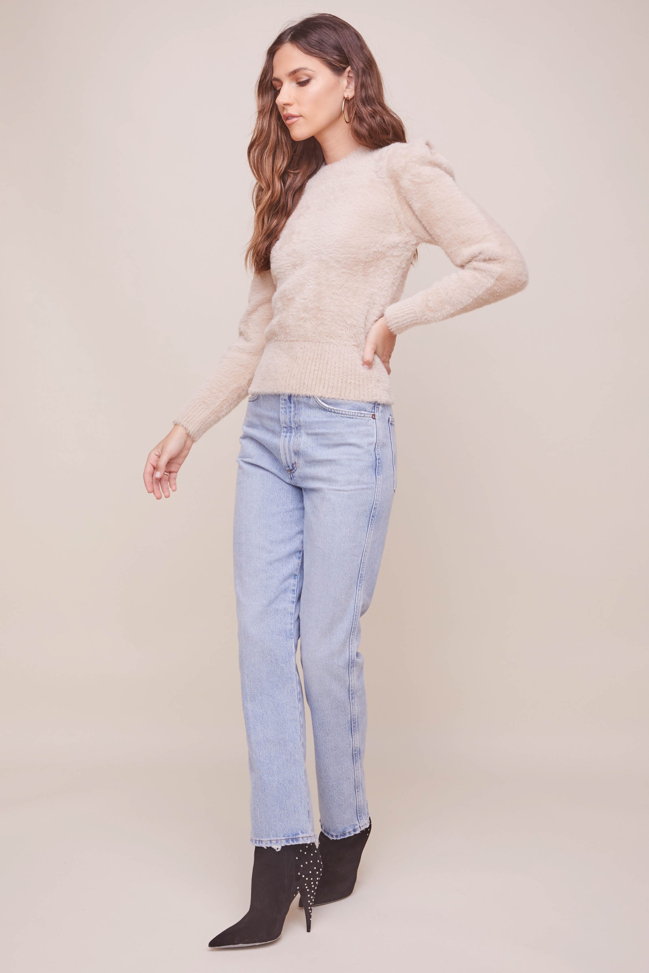 Caroline Fuzzy Knit Sweater - Buy now