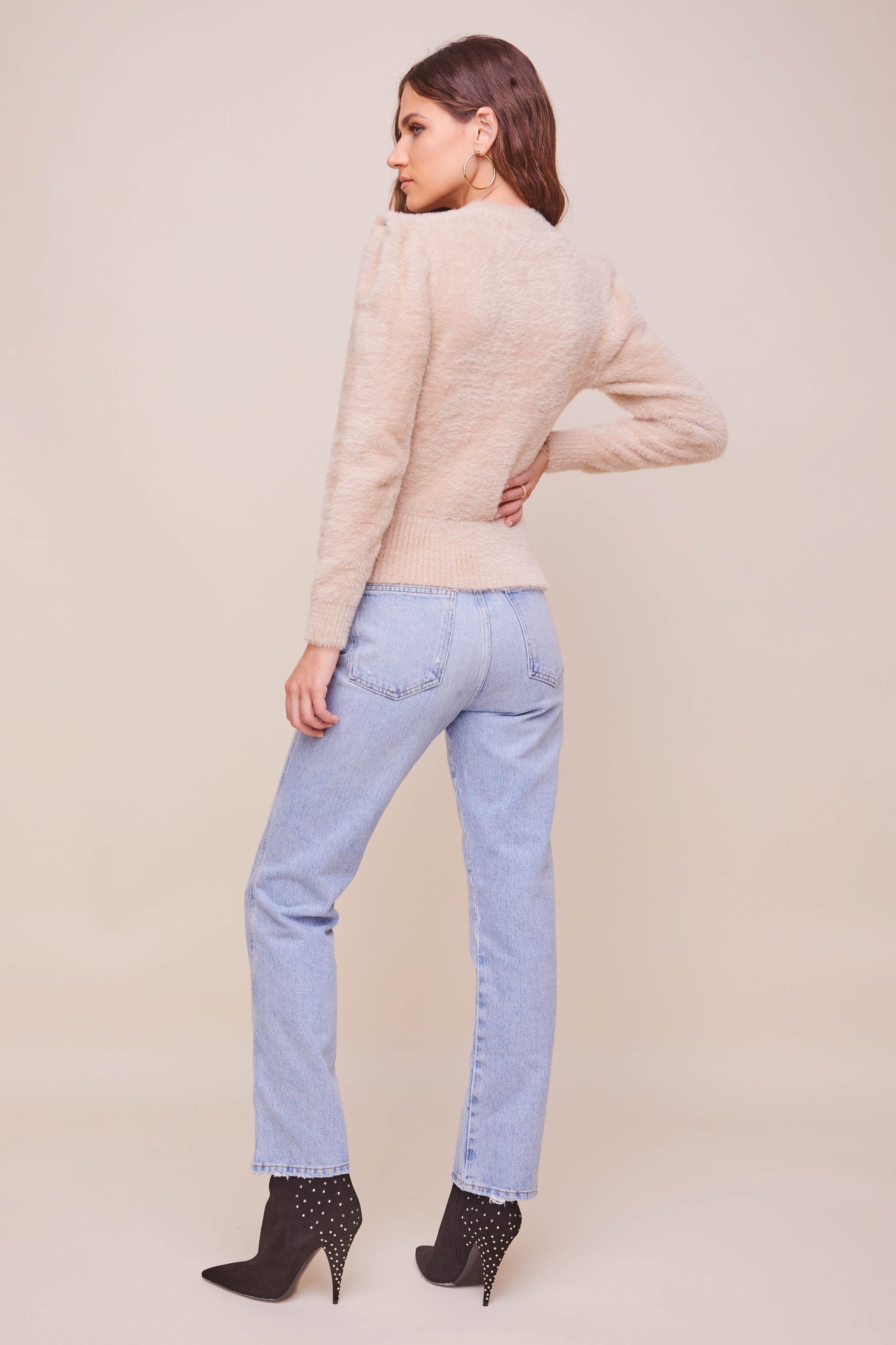 Caroline Fuzzy Knit Sweater - Buy now