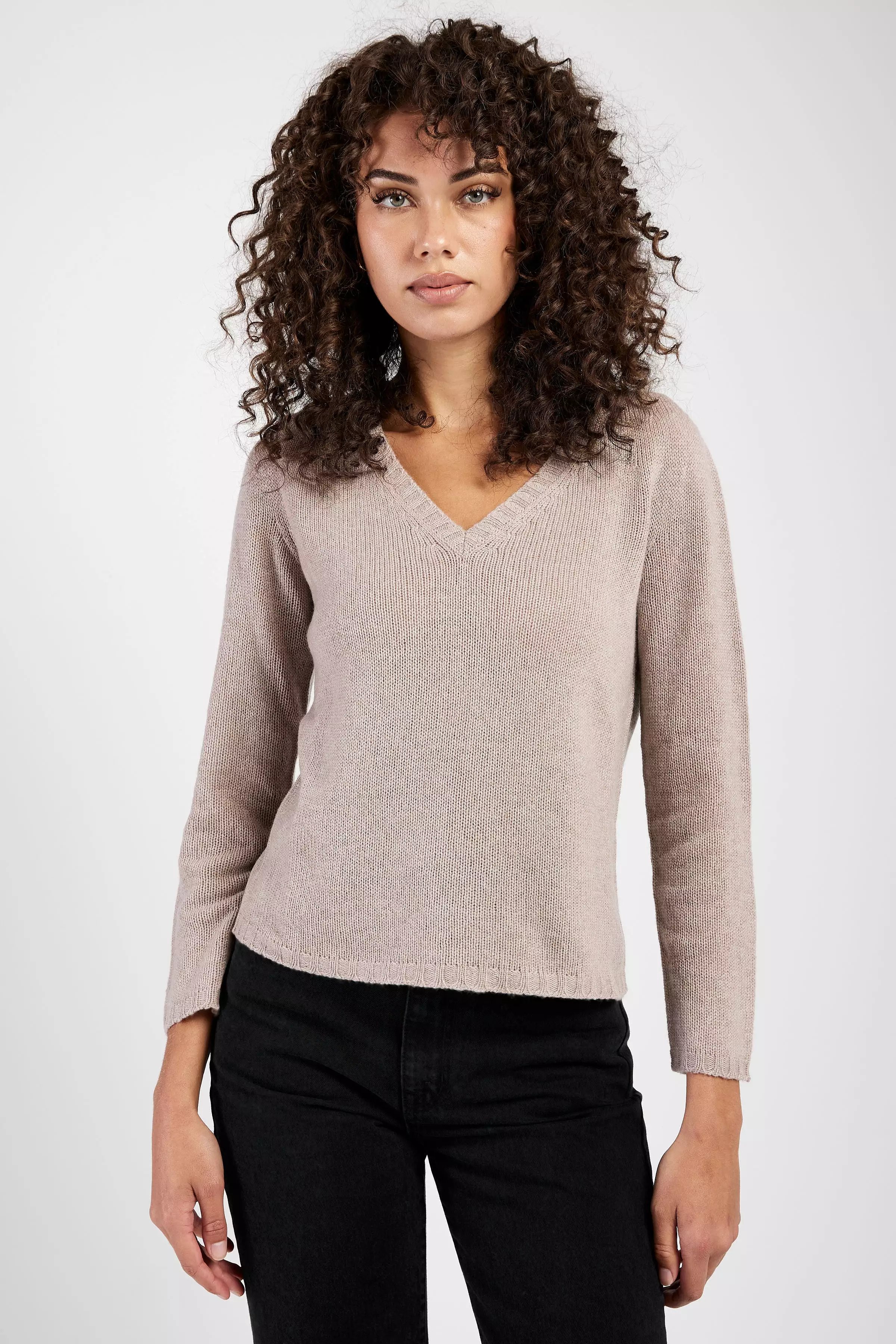 Cashmere V-Neck Sweater - Tortora | Shop Now!