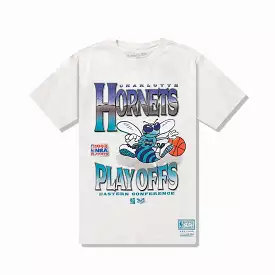 Charlotte Hornets White Marle Metallic T-Shirt