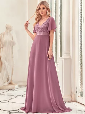 Chiffon V-Neck Dress – Size 22 – Style 58501