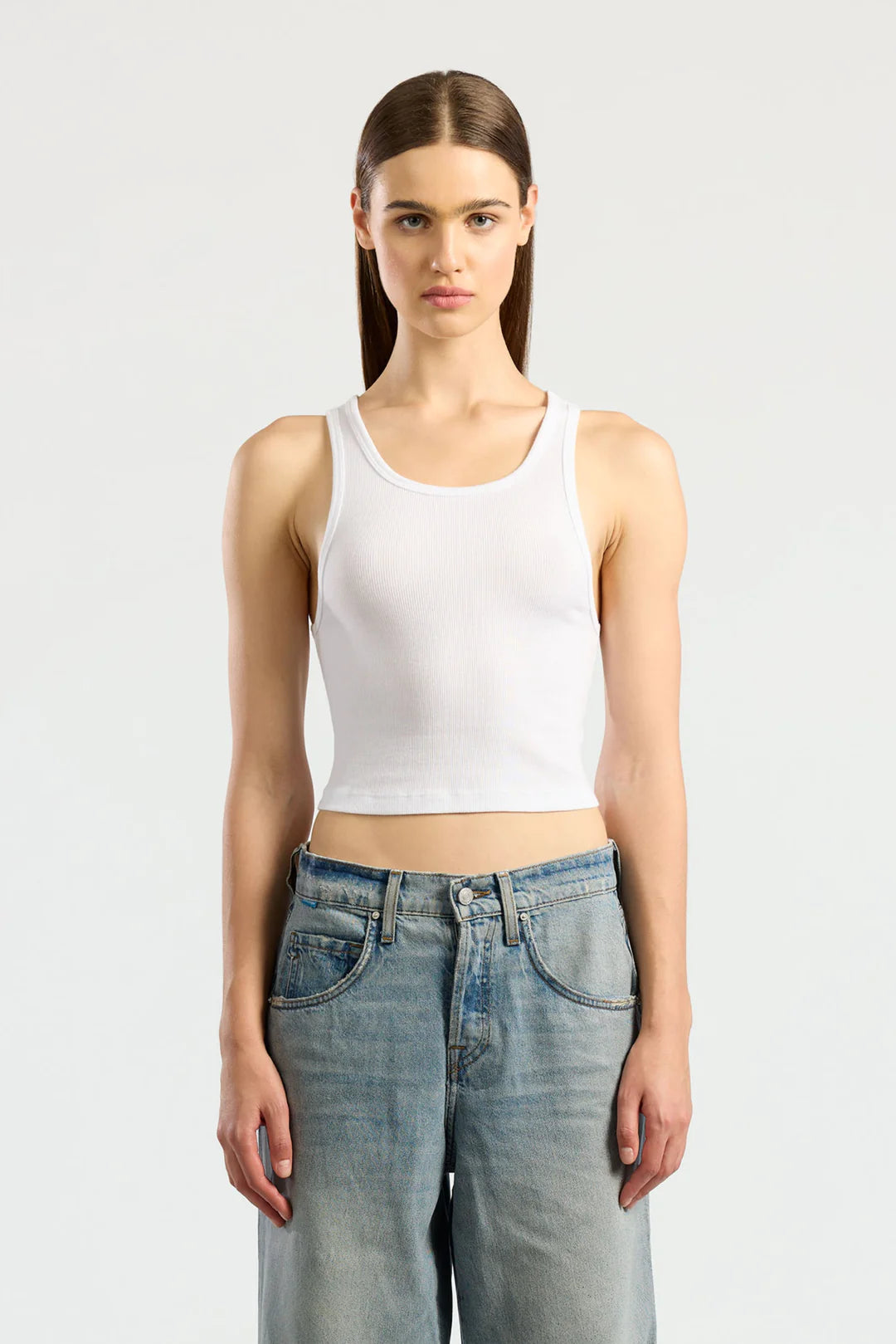 Cotton Citizen Verona Crop Tank - White for sale.