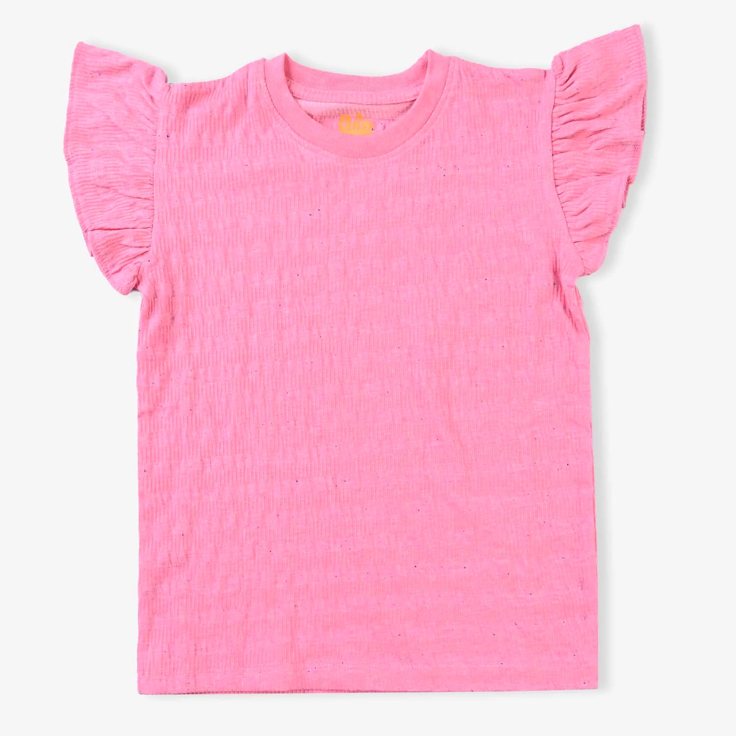 Cotton Jersey T-Shirt for Girls - Hot Pink